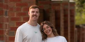 Daniel Pearson and Tayla Cain hope to buy in Airport West,where house prices have increased by seven per cent.
