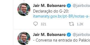 Twitter has blocked two posts by Brazilian President Jair Bolsonaro for violating its COVID-19 rules.