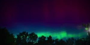 Aurora australis over Melbourne