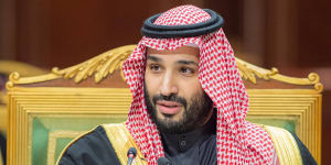 Saudi Arabia’s Mohammed bin Salman. The kingdom has drastically reduced oil production,opening the door for the US. 
