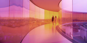 Your Rainbow Panorama by Olafur Eliasson at ARoS Aarhus Art Museum. 