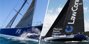 Retirements and sail damage as Comanche leads super maxis to Hobart