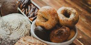Bagels and breads.
