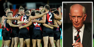 Essendon and president Paul Brasher.