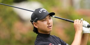 Min Woo Lee has moved into sixth at the US Open,behind leader Rickie Fowler.