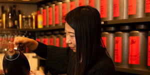 Cathy Zhang at Ms. Cattea Tea Bar.