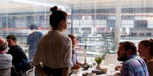 Ship-shape:The Gantry boasts glittering harbour views.