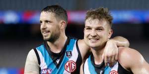 Travis Boak and Ollie Wines enjoyed outstanding seasons for the Power.