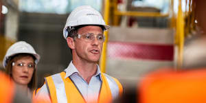 Chris Minns touring infrastructure in Western Australia.