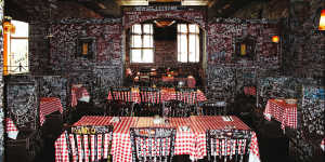 The walls at Gino's East are covered in 50 years'worth of graffiti scrawled by satisfied customers.