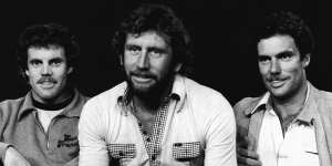 Famous family:Trevor Chappell,Ian Chappell and Greg Chappell in 1979.