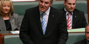 Scott Morrison making his first speech in Parliament in 2008.
