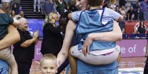 Straight after last week’s semi-final win in Melbourne,Jackson’s attention turned straight to her children.