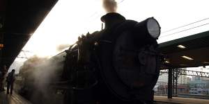 All aboard ... the refurbished 3642 at Central Station.