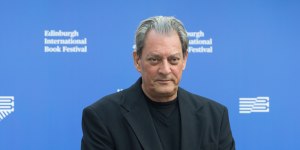 Paul Auster says American society was built by religious fanatics who promoted armed struggle,conflict,war,violence,and genocide.