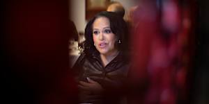 Singer Christine Anu at lunch at Flower Drum.