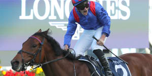 Tom Marquand rides Dubai Honour to victory in the Queen Elizabeth Stakes this year.