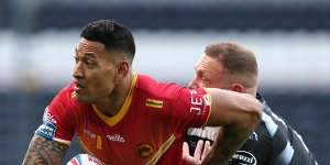 Israel Folau during his first Super League game on British soil last month.