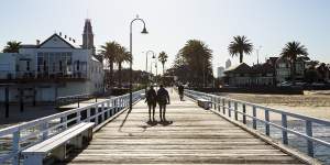 Port Melbourne boardwalk.