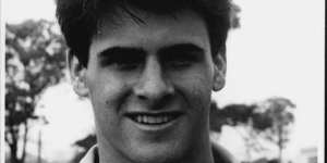 David Wilson as a fresh-faced Australian schoolboy in 1985.