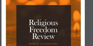 The front cover of the religious freedom review. 