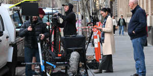 Reporters and camera crews outside the Supreme Court last week,as the jury deliberated.