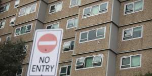 Nine public housing towers are in hard lockdown due to a COVID-19 outbreak. 