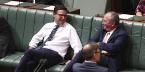 David Littleproud and Barnaby Joyce are key players in the Nationals leadership,which is set to be contested on Tuesday.