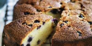 Neil Perry's blueberry and lemon cake.