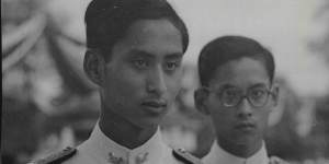 One of the last pictures of the late King Amanda,left,taken in Thailand in 1945. His brother and successor,Bhumibol Adulyadej,is on the right. King Bhumibol reigned until his death in 2016.