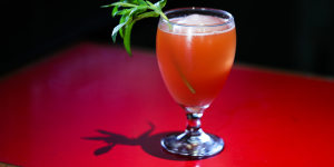 Dominican agua fresca featuring buttery Brugal Anejo rum and refreshing watermelon juice.