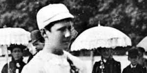 An undated photo of Charlotte'Lottie'Dod who stirred up the tennis world with her shorter tennis dress at Wimbledon in 1887.