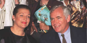 Bennett,pictured in 1995 with fashion icon Maggie Tabberer.