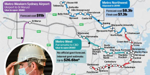 Sydney’s metro rail line under harbour blows out by $6b
