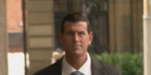 Ben Roberts-Smith arrives for his 10-day appeal against a decision dismissing his defamation case over reports in The Age and The Sydney Morning Herald.