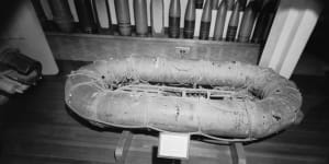 A Carley float associated with HMAS Sydney recovered from the sea by HMAS Heros on November 27,1941. It is not the one that held the body of the unknown sailor.