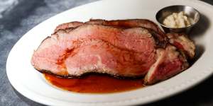 Go-to dish:Prime rib roast,English cut,rare.