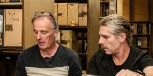 Stewart and Carmichael investigate the vinyl still in storage.