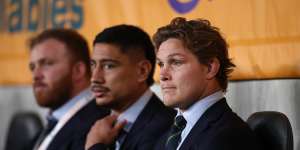 Michael Hooper missed the Test against Argentina with a calf injury.