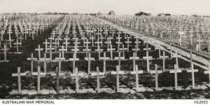 The Tyne Cot Cemetery in Passchendaele,Belgium pictured in an undated photo taken either during or after the Passchendaele battle.