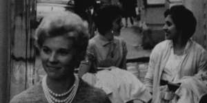 Thriving business:Flinders Lane’s rag trade district in 1965.