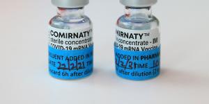 Vials of Pfizer vaccine.