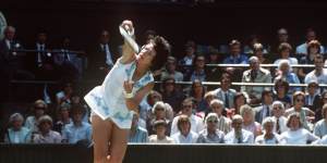 Yes to the dress … Billie Jean King.