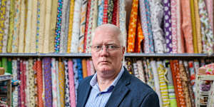 Lincraft managing director John Maguire in the Melbourne CBD store.