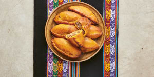 The soup dumpling of empanadas:Bolivian-style turnovers (saltena).