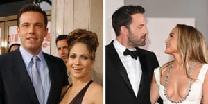 Then and now:Ben Affleck and Jennifer Lopez