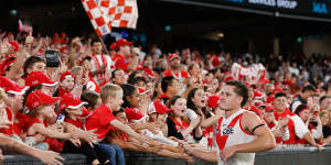 The Swans played in front of a club-record regular season crowd on Friday night at the MCG.