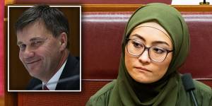 Fatima Payman and (inset) “preference whisperer” Glenn Druery who has been advising the Labor senator.