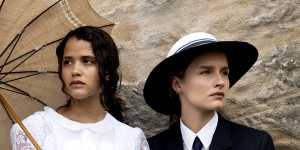 Olivia De Jonge and Kirsty Marillier star in Picnic at Hanging Rock.