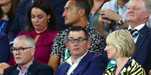 Daniel Andrews at the Open in 2020.